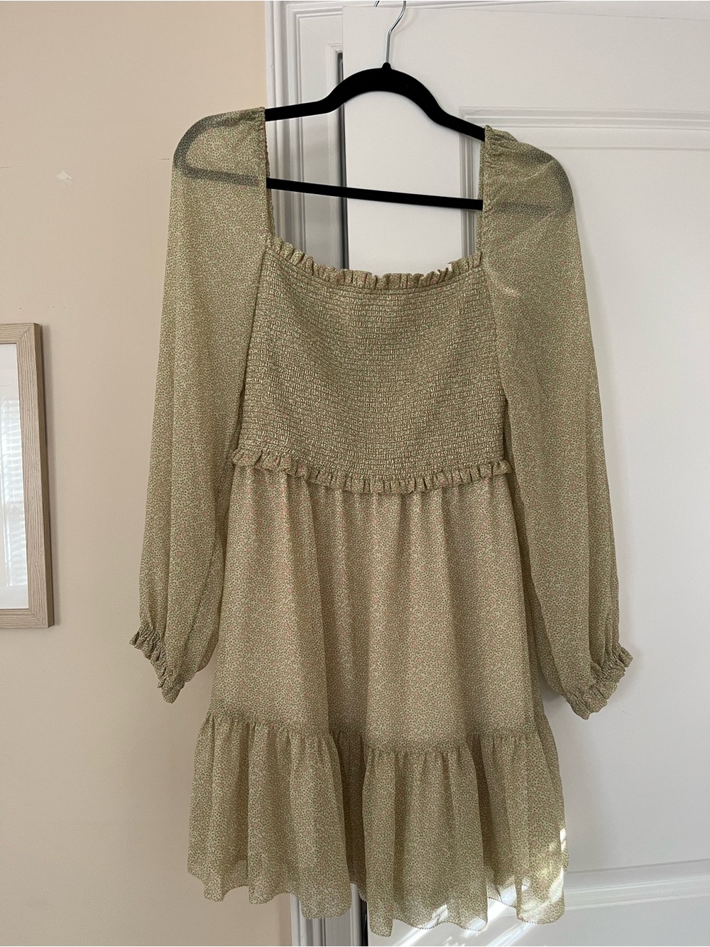 Aritzia Wilfred Floral Smocked Dress